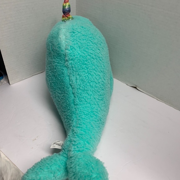 Hug A Pet Plush Narwhal stuffed Doll Toy 20 in Length Green - Picture 5 of 6